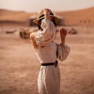 Margot Embroidered Linen Bustier Jumpsuit